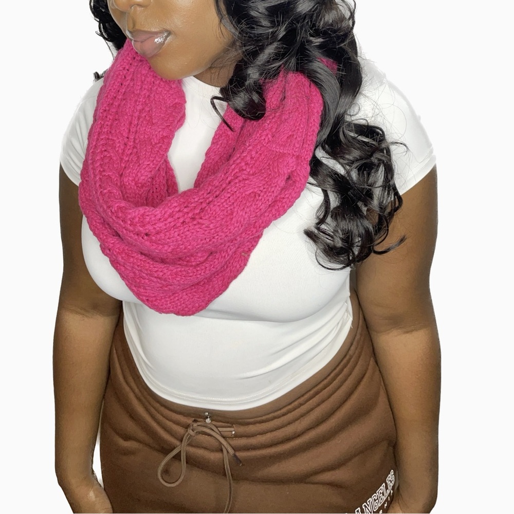 Pink Infinity Scarf - Picture 2 of 3